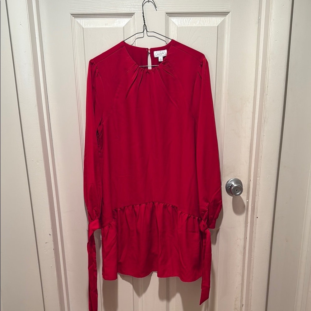 Mud Pie Vibrant Red Blouse